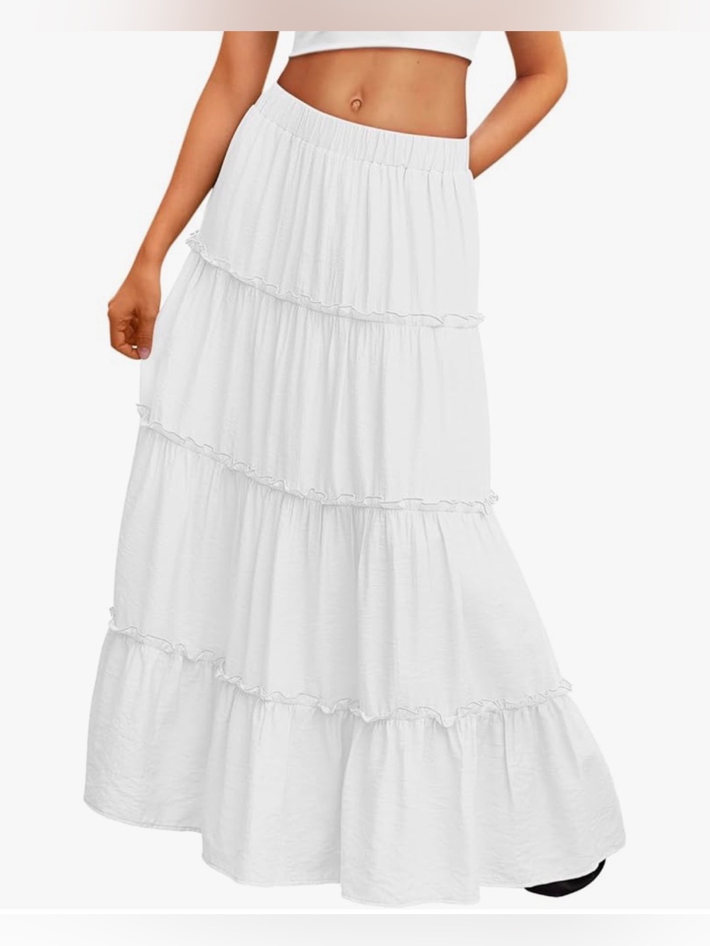 White maxi skirt